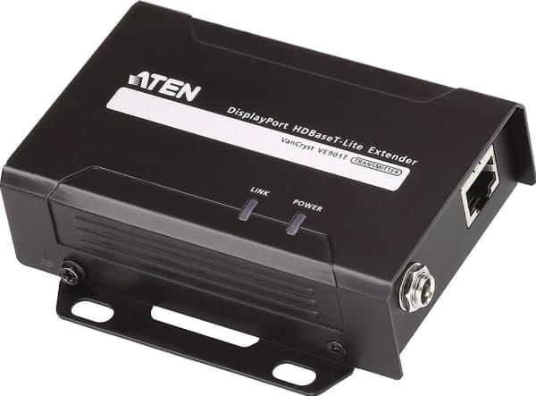 ATEN DisplayPort HDBaseT-Lite-sändare (4K vid 40 m; 1080p vid 70 m), 4096 x 2160 pixlar, Sändare för AV-utrustning, 70 m, Kabel, Svart, HDCP