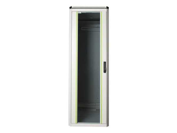 LOGON RDL36U61WH, Itseseisova teline, 36U, 600 kg, Näppäinlukko, Säädettävät jalat, Tehostunut kaapelinhallinta
