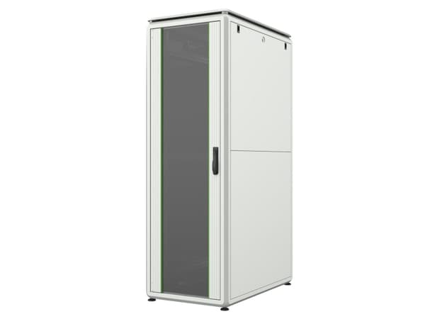LOGON RDL36U61WH, Itseseisova teline, 36U, 600 kg, Näppäinlukko, Säädettävät jalat, Tehostunut kaapelinhallinta