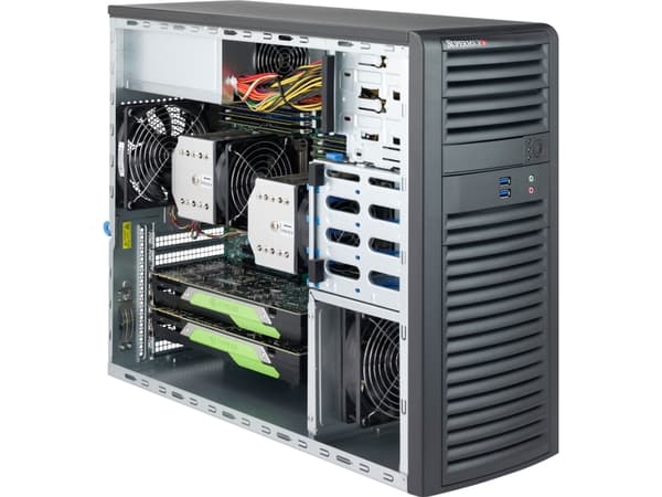 Supermicro CSE-732D3-1K26B, Midi Tower, PC, Musta, ATX, EATX, mikro ATX, HDD, LAN, Järjestelmä, 1200 W
