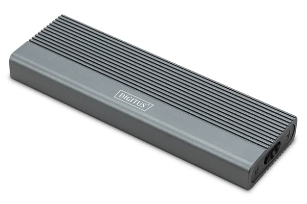 DIGITUS A-90112 - Förvaringslåda - 10 Gbps, extern, aluminium, verktygslös - M.2 - M.2 NVMe Card - USB-C 3.1 (Gen 2) - pantone 430C