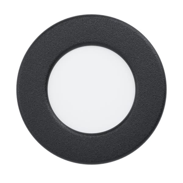 EGLO - FUEVA 5 RECESSED \u00d886 2.7W 330LM BLACK - 86 mm Svart, Vit