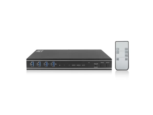 ACT AC7914 Tastatur/Video/Maus (KVM)-Switch Schwarz (AC7914) Sort
