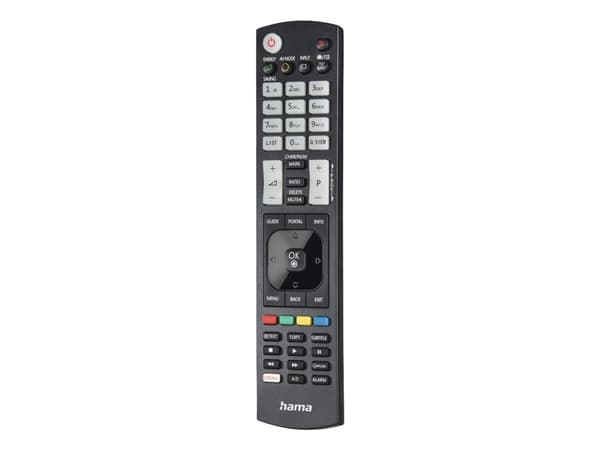 Hama 00221061, TV, IR trådlös, Tryckknappar, Svart
