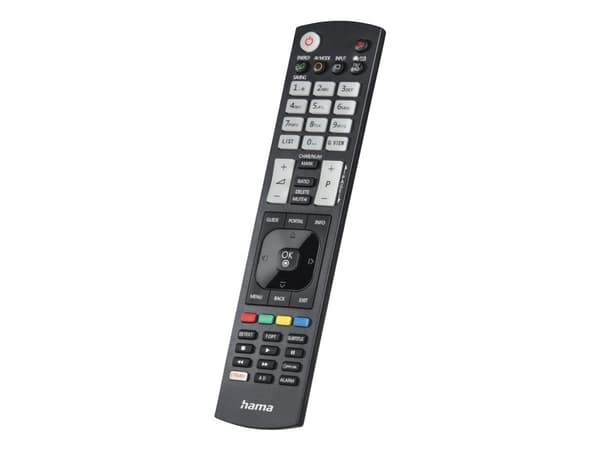 Hama 00221061, TV, IR trådlös, Tryckknappar, Svart