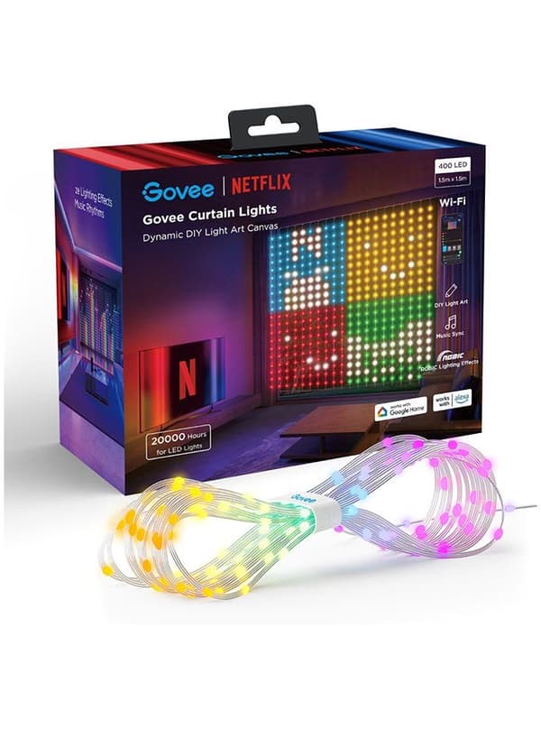 Govee WIFI  Bluetooth Curtain Light 1.5x1.5m 400 LEDs