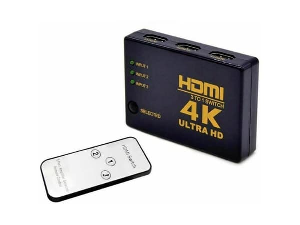 Marmitek 3 porte HDMI-switch med fjernbetjening, 3D-afspilning er mulig 3840 x 2160 Pixel
