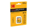 Miniatyrbild 1 av 2: Kodak - Flash-minneskort - 64 GB - UHS Class 3 / Class10 - 650x - SDXC UHS-I