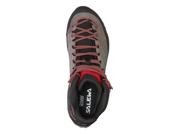 Salewa MTN Trainer Mid GTX, Hankjønn, Voksen, Kull, Grå, Rød, Utestøvler, Turgåing, Turgåing, Charcoal/Papavero