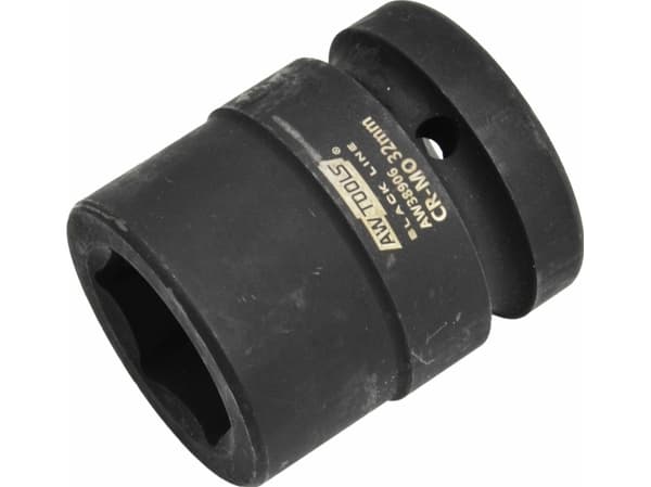 AWTools AWTOOLS SEXAGONAL STØTTE 1" KORT 36 mm SVART LINJE