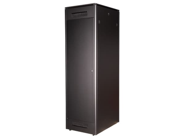 ROLINE 19-inch Network Cabinet Pro 42 U, 600x800 WxD Glass door black, Freestanding rack, 42U, 600 kg, Rack rails, Adjustable feet, 83.7 kg