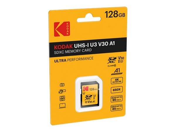 Kodak - Flash-minneskort - 128 GB - UHS Class 3 / Class10 - 650x - SDXC UHS-I