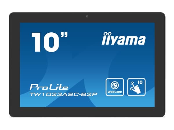 iiyama ProLite TW1023ASC-B2P - LED-skärm - 10.1" - stationär - pekskärm - 1280 x 800 WXGA @ 60 Hz - IPS - 450 cd/m² - 1000:1 - 25 ms - HDMI - högtala