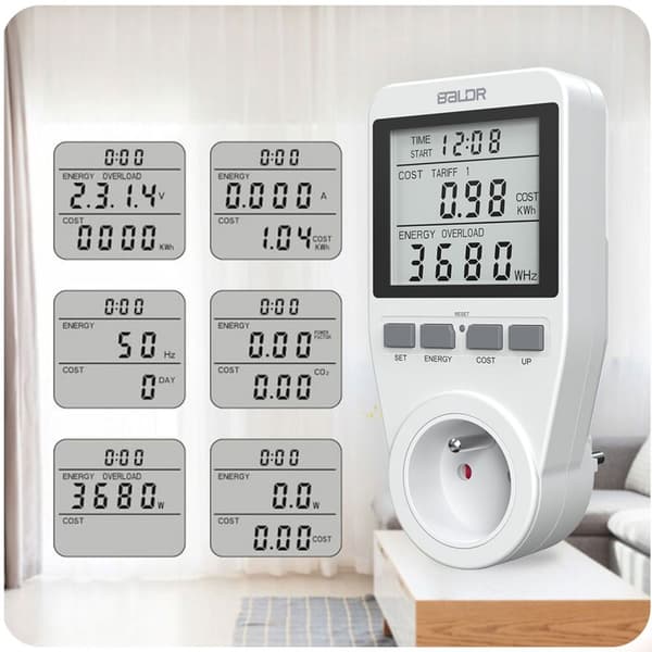Berdsen BD-990 yksivaiheinen wattimittari, valkoinen
