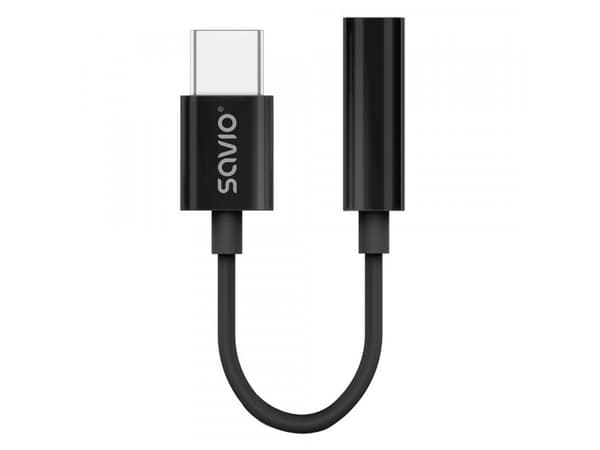 Adapter USB Savio Adapter audio - USB-C Jack 3,5mm. AK-74