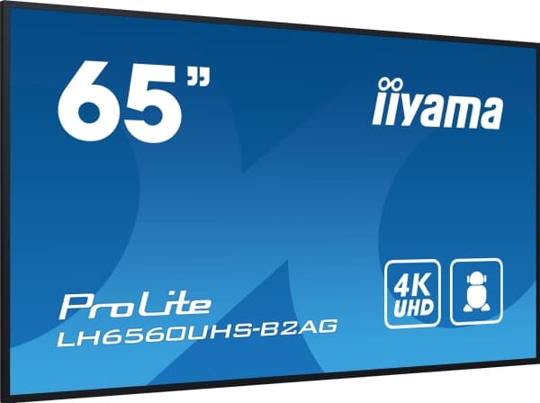 iiyama ProLite LH6560UHS-B2AG - 65" Diagonalklasse (64.5" synlig) LED-bakgrunnsbelyst LCD-skjerm - intelligent skilting - med innebygd mediespiller o