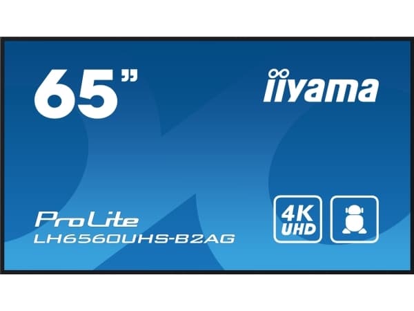 iiyama ProLite LH6560UHS-B2AG - 65" Diagonalklasse (64.5" synlig) LED-bakgrunnsbelyst LCD-skjerm - intelligent skilting - med innebygd mediespiller o
