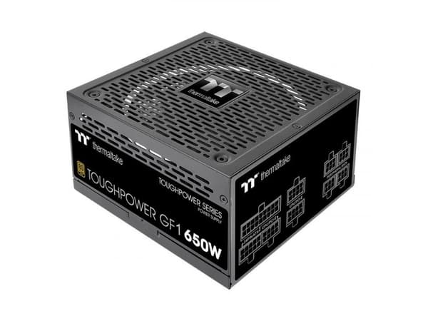 Thermaltake Toughpower GF1 650w 80+ Gold, 650 W, 100 - 240 V, 50 - 60 Hz, 10 A, 120 W, 650,4 W Sort
