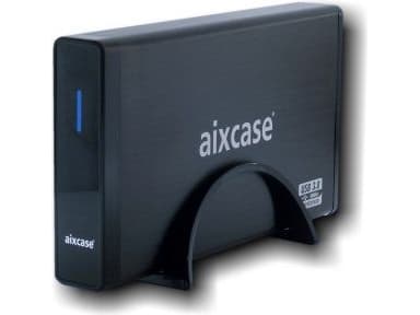 aixcase AIX-BL35SU3, HDD-kabinett, 3.5", SATA, Serial ATA II, Serial ATA III, 5 Gbit/s, USB-tilkobling, Sort Sort