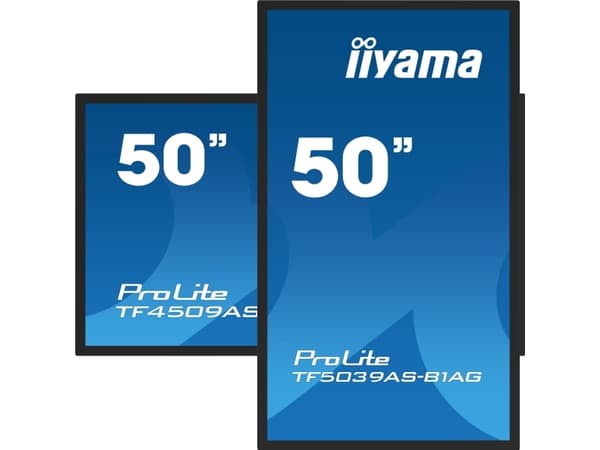 iiyama TF5039AS-B1AG, Digitaalinen litteäpaneelinäyttö, 125,7 cm (49,5"), LED, 3840 x 2160 pikseliä, 24 tuntia vuorokaudessa, 24/7