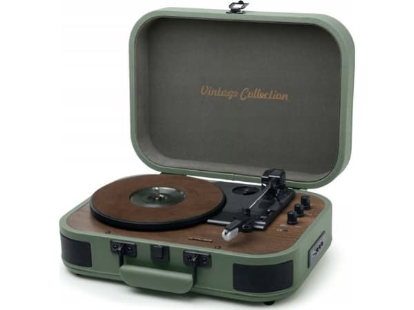 Muse MT-207 PGR, Suoravetoinen levysoitin, Automaattinen, Vihreä, 33,45,75 rpm, Spin, 10 W