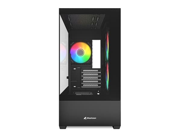 Sharkoon MK6 RGB, Midi Tower, PC, Hvit, Micro ATX, Mini-ITX, Spilling, Multi