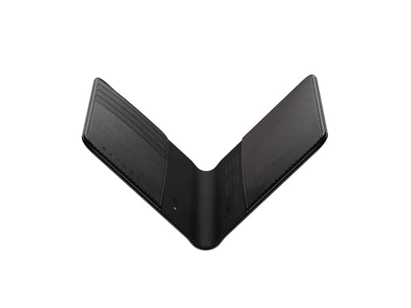 Satechi Vegan-Leather Passport Cover with Find My tracker - Black