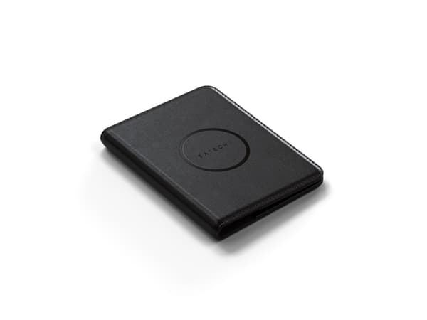 Satechi Vegan-Leather Passport Cover with Find My tracker - Black