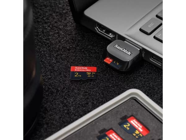 SanDisk Extreme Pro - Flash-minneskort (SD-adapter inkluderad) - 2 TB - A2 / Video Class V30 / UHS-I U3 - mikroSDXC UHS-I