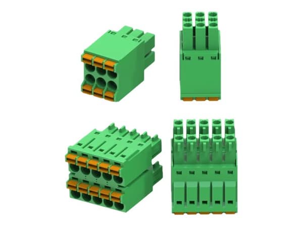 Teltonika - Strömkontaktsats - 2x5-stiftskontakt till 2x3-stifts kontakt - 300 V - 8 A - för Teltonika RUT956