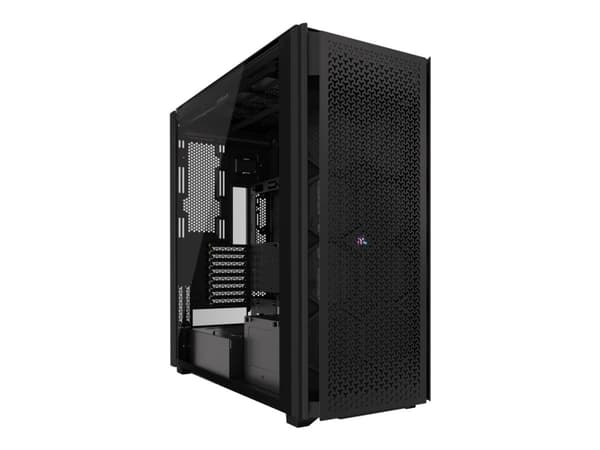 CORSAIR 9000D RGB AIRFLOW - Super full tower - SSI EEB - genomskinlig sidopanel (härdat glas) - ingen strömförsörjning (ATX) - svart - USB/ljud