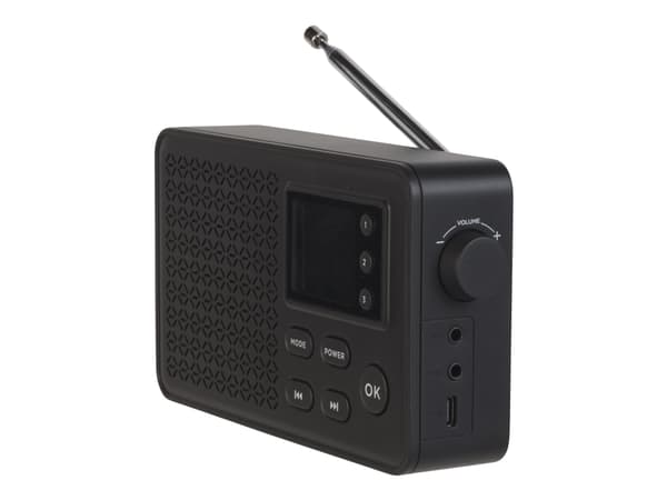Pöytäradio Denver DAB-57 DAB+, DAB, FM Herätystoiminto Musta