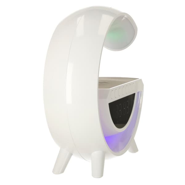 RGB LED lampe, induktionsoplader, radio, vækkeur