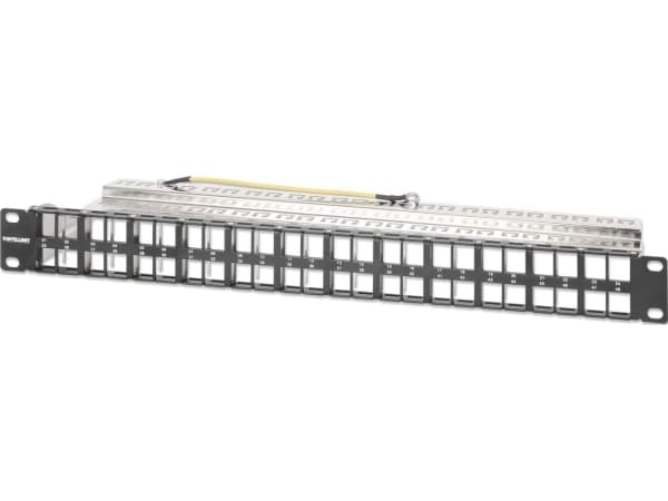 Intellinet Network Solutions Patch panel 19" 1U Intellinet na 48 modułów Keystone z tacką na kable