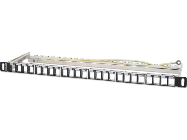 Intellinet 24-ports patchpanel skjermet og uutstyrt 0,5U