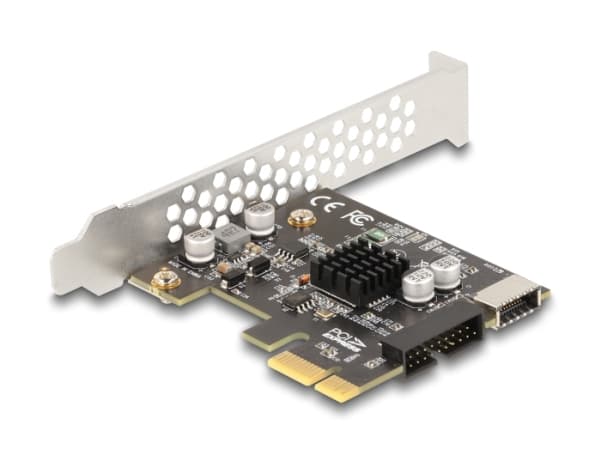 Delock - Lager / USB3.0-kontroller - 2 Kanal - USB 3.0 - lav profil - PCIe 3.0