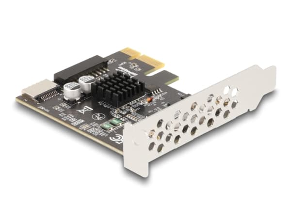 Delock - Lager / USB3.0-kontroller - 2 Kanal - USB 3.0 - lav profil - PCIe 3.0