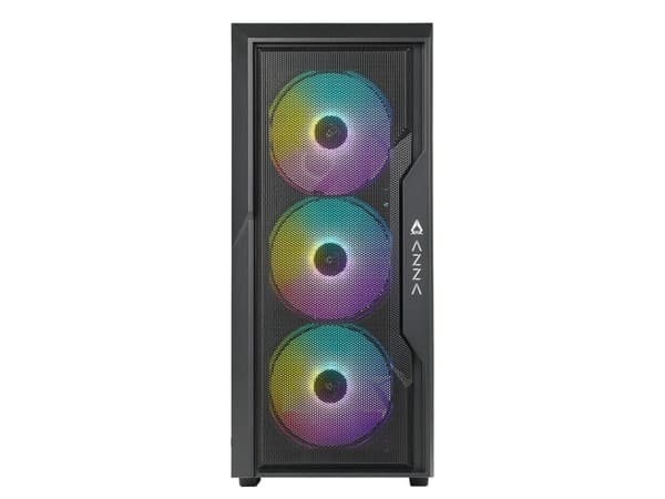 AZZA Fighter - - genomskinlig sidopanel (härdat glas) - ingen strömförsörjning - USB/ljud