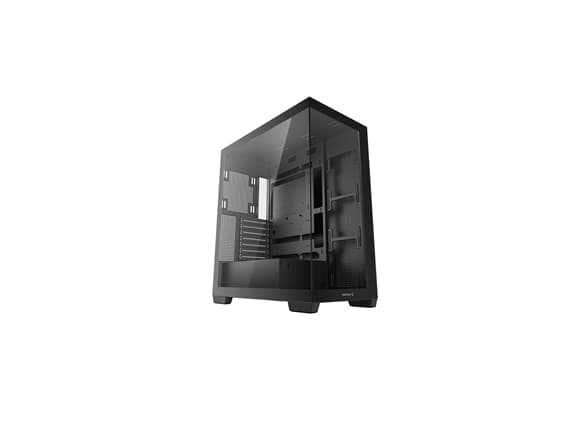 DeepCool CG580 - - genomskinlig sidopanel (härdat glas) - ingen strömförsörjning - svart - USB/ljud