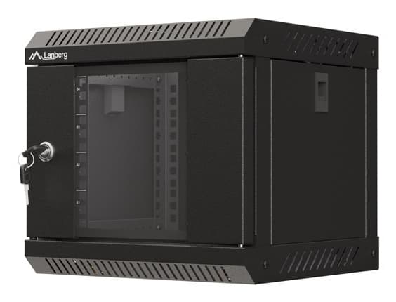 Lanberg - Rack skåp - väggmontering - svart, RAL 9004 - 4U - 10"