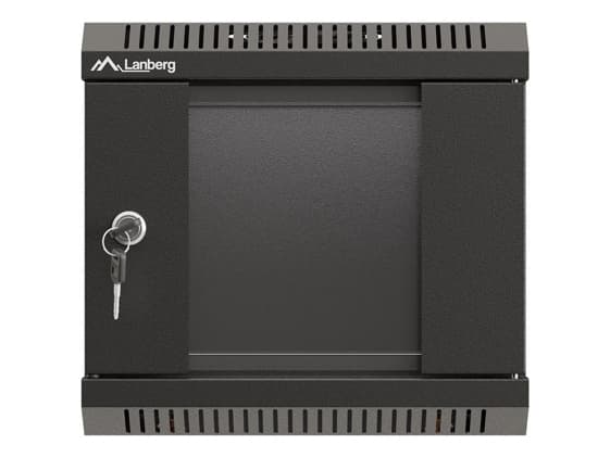 Lanberg - Rack skåp - väggmontering - svart, RAL 9004 - 4U - 10"