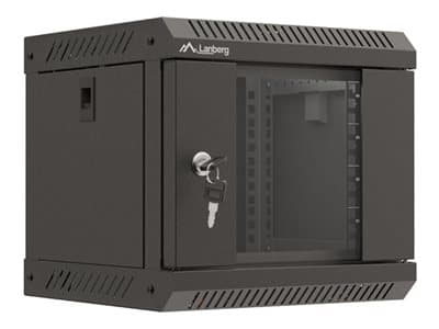 Lanberg - Rack skåp - väggmontering - svart, RAL 9004 - 4U - 10"