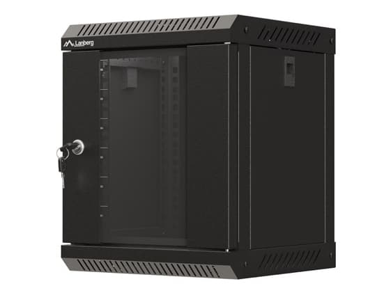 10" 6U 300X300 MUSTA LASIOVINEN LANBERG ASENNUSTELINE (FLAT PACK)