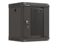 Pikkukuva 1 / 5: 10" 6U 300X300 MUSTA LASIOVINEN LANBERG ASENNUSTELINE (FLAT PACK)