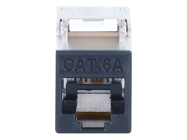 Intellinet 791298, Flat, Sort, Rustfritt stål, RJ-45, Hunkjønn, 10GBase-T, Gull