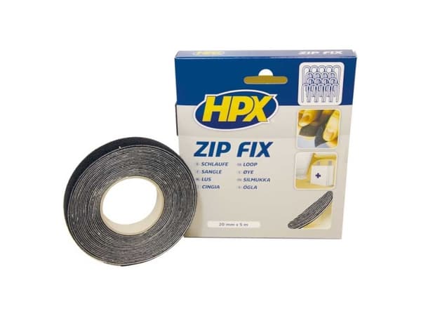 HPX zip fix velcro tape 20mmx5m (loop)