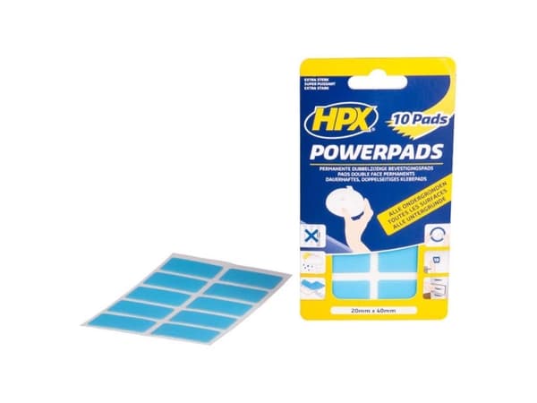 HPX dobbeltklæbende pads 20mm x 40mm 10 stk.