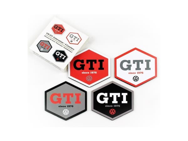 VW GTI flerfarvet glasbrikker 4 stk.