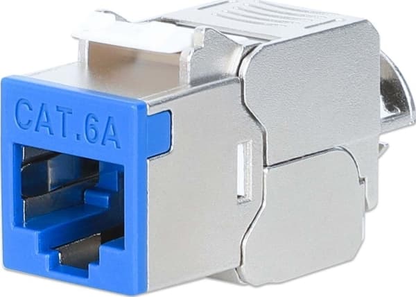 Intellinet Cat6a 10G STP Keystone-modul blå