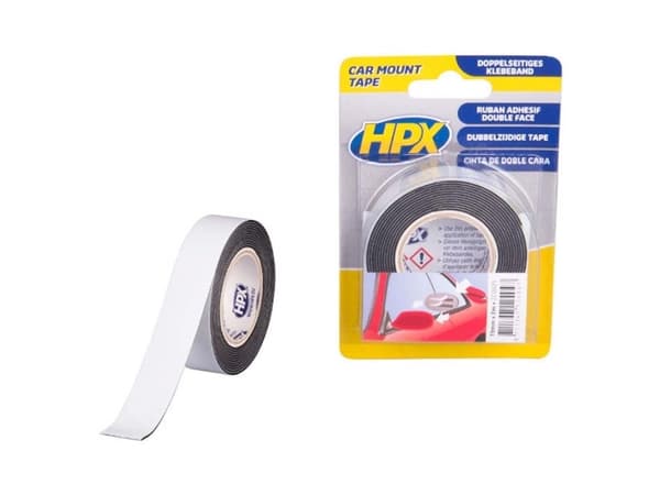 HPX kaksipuolinen teippi musta 19mm x 2m